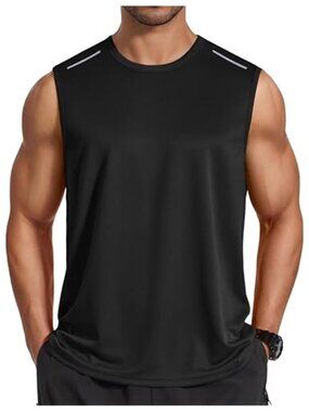 Mens Mesh Athletic Tank Top Quick Dry Sleeveless Gym Workout Running Shirt
